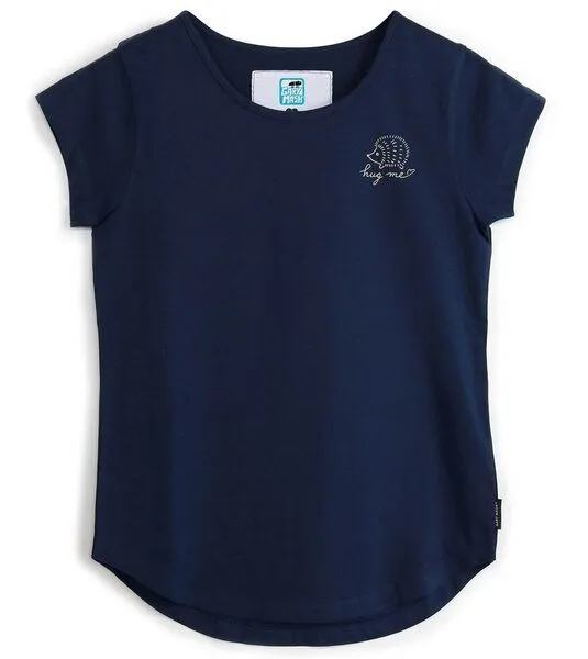 Gary Mash GARY MASH Shirt Asheville Kleiner Igel „Hug me“ aus Bio-Baumwolle, Dunkelblau (blau), – Produktbild 1 von 4