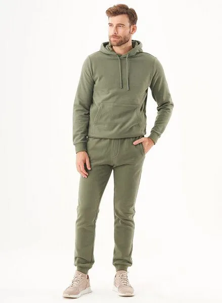 ORGANICATION ORGANICATION ESSENTIALS-HOOLDEN-Soft Touch Hoodie aus Bio-Baumwolle, Grün(olive), – Produktbild 2 von 4