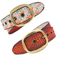 Seegarn Seegarn - Gürtel / Wendegürtel SeeBlume 4cm, Antik messing, – Produktbild 2 von 5