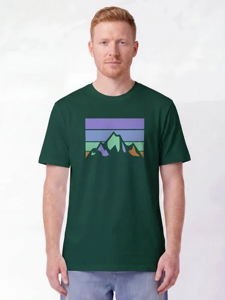 watapparel watapparel T-Shirt Unisex Retro Landscape, Glazed green, – Produktbild 2 von 2