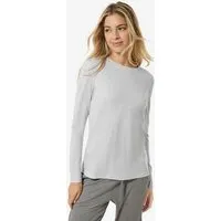 Super.Natural Super.Natural W CASUAL RIB BIO J LS für Damen, Merino, White stone melange, – Produktbild 1 von 1