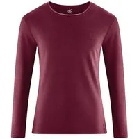 HempAge HempAge Herren Langarmshirt THC Line Hanf/Biobaumwolle, Rioja (rot), – Produktbild 1 von 2