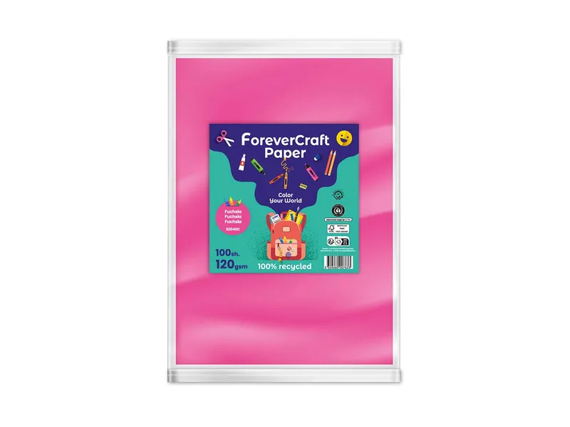 Clairefontaine 100 Blatt Tonpapier DIN A4 "forever craft paper" 120g/m² eosin – Produktbild 1 von 1