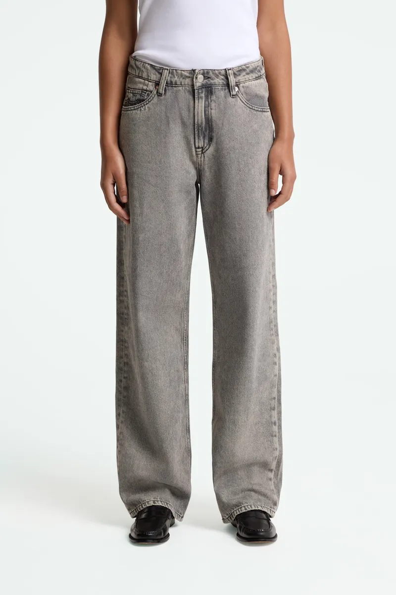 Kings Of Indigo Kings of Indigo Damen vegan Jeans Joan Well Grey Mid Marble, Grau, – Produktbild 1 von 2
