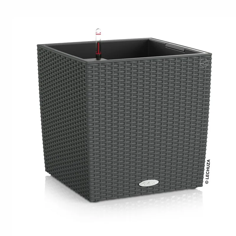 Lechuza® Lechuza® 'Cube Cottage 40', granit, ca. 39 x 39 x H 40 cm, Grauschwarz, – Produktbild 1 von 1