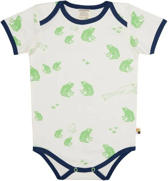 loud + proud loud + proud Babys & Kinder Body kurzarm Druck, GOTS-zertifiziert, Opal(grün), – Produktbild 2 von 2