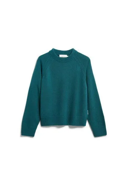 ARMEDANGELS Armedangels Wool Knit Damen Strickpullover aus recycelter Wolle mit Bio-Wolle, Petrol velvet, – Produktbild 1 von 5