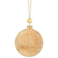 El Puente El Puente Weihnachtsbaumanhänger "Baumkugel" | Fair Trade & Handmade aus Indien, Weiß,natur, – Produktbild 1 von 1
