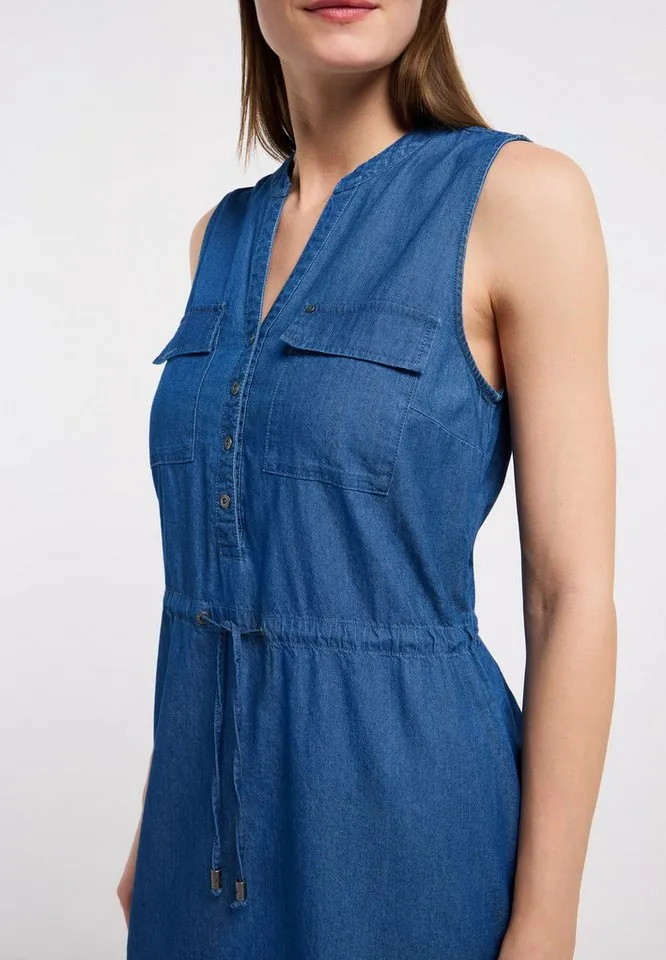 ragwear ragwear Jeanskleid ROISSIN DENIM Baumwoll-Viskose-Mix mit Denim-Optik und Taillenband, Blau, – Produktbild 4 von 4