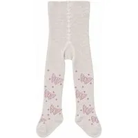 grödo grödo Baby-Strumpfhose Schmetterlingsmotiv Bio Baumwolle Elasthan, Beige-melange, – Produktbild 1 von 1