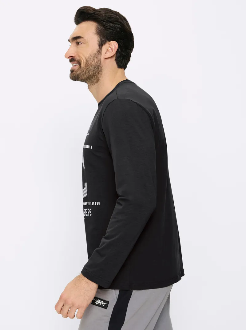 Catamaran Sports Freizeitshirt schwarz-weiß-bedruckt, Schwarz-weiß-bedruckt, – Produktbild 2 von 2