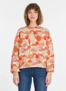 ragwear ragwear Sweatshirt WUSS PRINT mit figurumspielender Passform, aus Baumwolle und Polyester, hüftlang – Produktbild 1 von 1