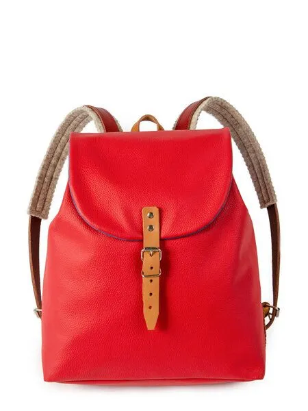 Snekkerbuks Snekkerbuks Kinderrucksack aus 100% Leder, Rot, – Produktbild 2 von 3
