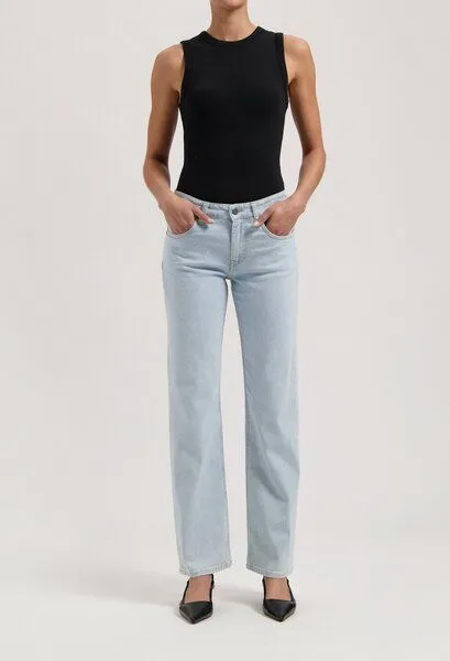MUD Jeans MUD Jeans Damen Jeans Straight Leg "Carry - Light Stone", Light stone, – Produktbild 1 von 4