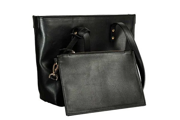 GREVIRO GREVIRO Totebag "L" aus Kaktusleder (vegan), Schwarz, – Produktbild 3 von 4