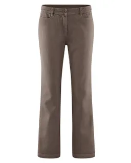 HempAge Hempage Damen vegan Hose Modisch Ausgestellt Staubbraun – Produktbild 1 von 1