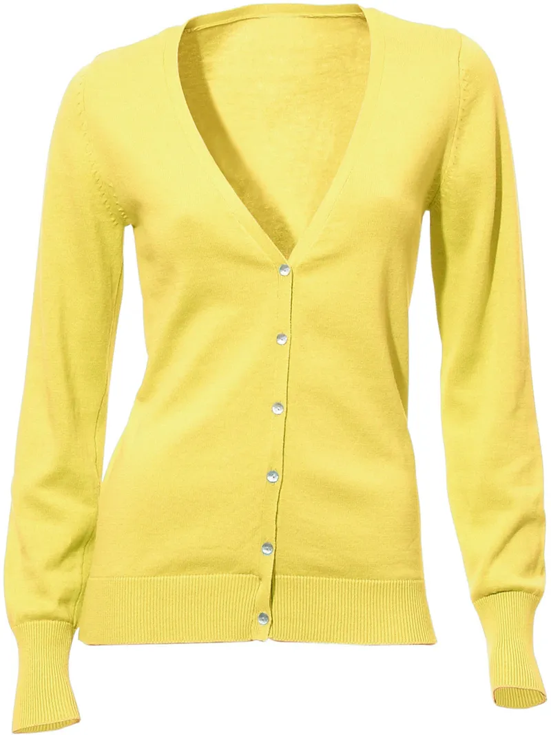 heine Feinstrickjacke gelb, Gelb, – Produktbild 2 von 2