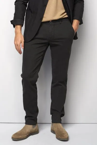 M 5 BY MEYER M 5 BY MEYER Sportliche Chino in Micro Struktur, Grau (charcoal), – Produktbild 5 von 8