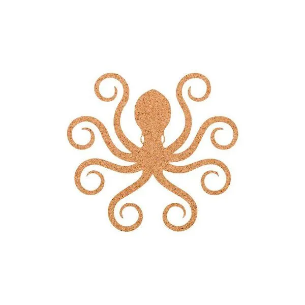 Kork-Deko Kork-Deko Oktopus als Pinnwand aus Kork XXL ca. 55x55 cm – Produktbild 1 von 2
