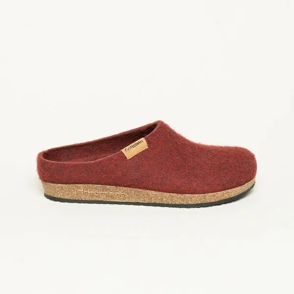Stegmann Stegmann Filzpantoffel 208 aus 100% Merino-Wolle für Damen & Herren, Dunkelrot, – Produktbild 4 von 4