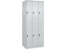 C+P C+P Doppelstock-Spind Classic PLUS, 6 Fächer, 1850x750x500mm, Lichtgrau/Lichtgrau – Produktbild 1 von 1