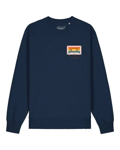 watapparel watapparel Sweatshirt Unisex Rainbow Cassette, French navy, – Produktbild 1 von 2