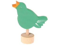 Grimms Grimms Singender Vogel Steckfigur aus Lindenholz, bunt lasiert Höhe 5 cm – Produktbild 1 von 1