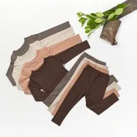 tetoi vienna tetoi-vienna TENCEL langarm Shirt und lange Hose Kinder Set "Waldbad", Stone grey (grau), – Produktbild 1 von 1
