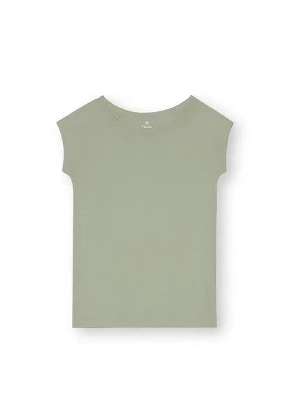 THOKKTHOKK ThokkThokk TT01 Cap Sleeve T-Shirt Damen (GOTS, vegan, Bio-Baumwolle), Desert sage (grau-grün), – Produktbild 4 von 6