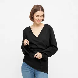 WiDDA berlin WiDDA berlin Wickelbluse KONO in Schwarz aus TENCEL – Produktbild 1 von 1