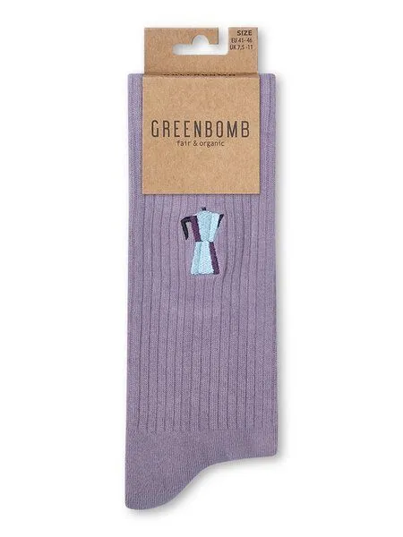 GreenBomb GreenBomb Mocca Tennis Socks aus Bio-Baumwoll Mix / Fair & Vegan, Lila (lilac), – Produktbild 1 von 2