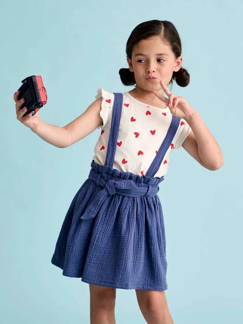 Vertbaudet Mädchen Set, Indigo-blau, – Produktbild 1 von 4