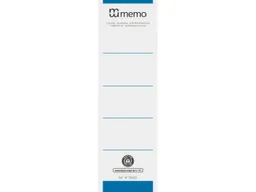 Memo 10 memo-Rückenschilder 7,5cm blau – Produktbild 1 von 1