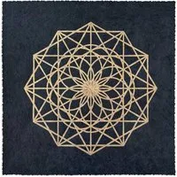 Veskor Cassiopeia Veskor Cassiopeia STERN DES LEBENS Linoldruck | 22 × 22 cm | Gold auf Schwarz – Produktbild 1 von 1