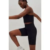 Girlfriend Collective Girlfriend Collective Damen Bike Shorts mit Tasche Schwarz „High-Rise Pocket" recycelt – Produktbild 1 von 1