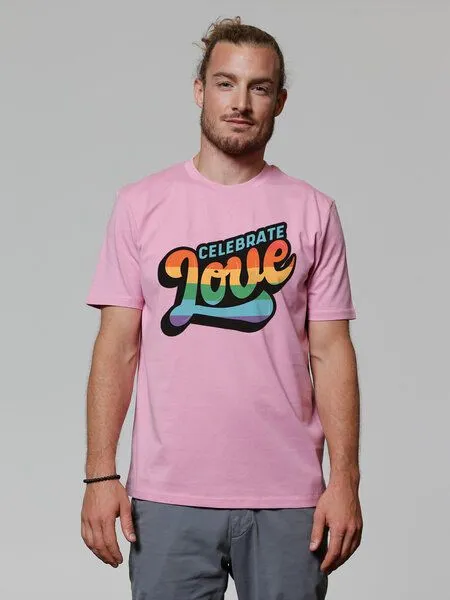 watapparel watapparel T-Shirt Unisex Celebrate Love, Bubble pink, – Produktbild 1 von 4