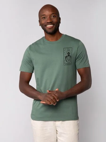 watapparel watapparel T-Shirt Unisex Tarot Strength, Green bay, – Produktbild 1 von 3