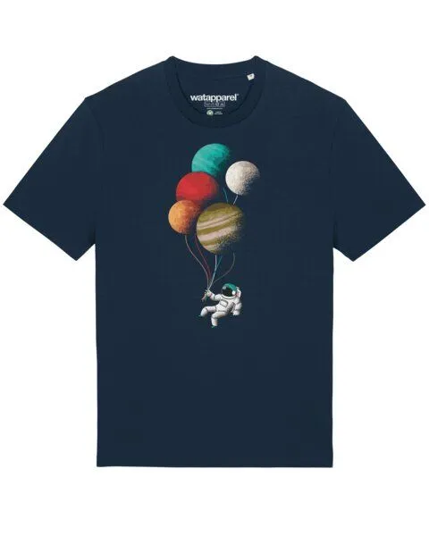 watapparel watapparel T-Shirt Unisex Balloon Spaceman, French navy, – Produktbild 1 von 4