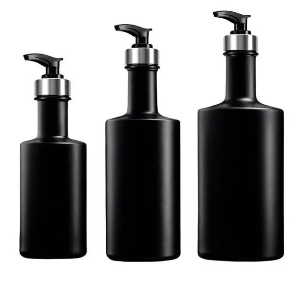 mikken mikken Pumpspender schwarz 200ml | 350 ml | 500 ml widerverwendbarer Seifenspender aus Glas matt schwarz – Produktbild 2 von 4