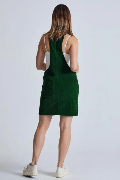 Flax and Loom Flax and Loom Cord Latzkleid Peggy, Winter green, – Produktbild 6 von 6