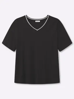 sheego V-Shirt schwarz – Produktbild 1 von 1