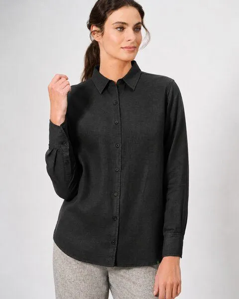 HempAge HempAge Damenbluse Hanf/Biobaumwolle, Black (schwarz), – Produktbild 2 von 4