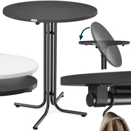 Casaria® Stehtisch Grau Ø80x110cm klappbar Outdoor höhenverstellbar bis 100kg – Produktbild 1 von 1
