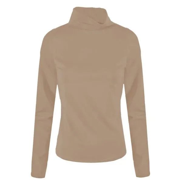 Frija Omina Frija Omina Bio-Rollkragen-Shirt Rolli, Sand (grau), – Produktbild 1 von 2
