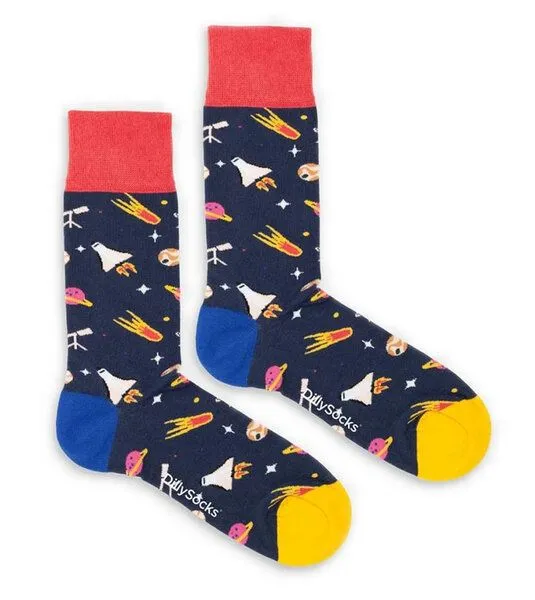 DillySocks DillySocks Socken Galactic Adventure aus Biobaumwoll-Mix, Mehrfarbig, – Produktbild 1 von 5