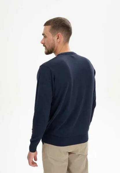 MELA MELA Feinstrick Pullover Style HIMAL aus 100% Bio-Baumwolle, Navy, – Produktbild 3 von 5