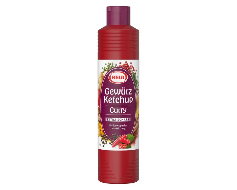 HELA Saucen, Hela Curry Gewürzketchup extra scharf für alle Schärfeliebhaber 800ml – Produktbild 1 von 2