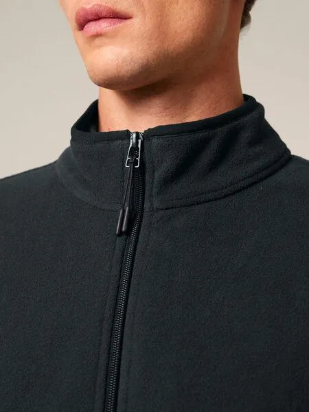 Human Family Human Family Basic Herren Fleecejacke "Clue" aus recyceltem Polyester, Schwarz, – Produktbild 3 von 4