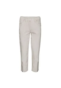 LAURIE LAURIE Damen vegan Hose Piper Regular Crop Grau Sand – Produktbild 1 von 1