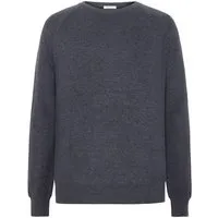 KnowledgeCotton Apparel KnowledgeCotton Apparel Strickpullover aus Merinowolle, Dark grey melange, – Produktbild 1 von 1